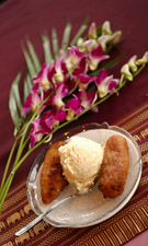 Deep Fried Banana with Coconut Ice Cream 