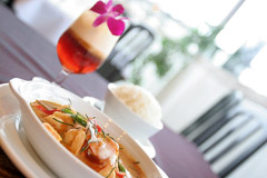 Panang with Rice and Thai Ice Tea